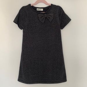 Girls black glitter dress